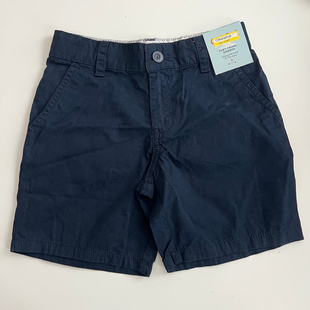 Cat & Jack Boys Flat Front Short Navy Blue